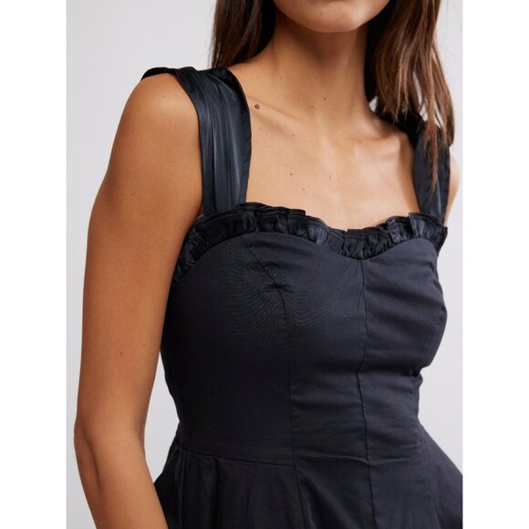 🎉LAST CHANCE🎉 FREE PEOPLE Midnight Magic Mini Dress / Black Combo - Picture 9 of 12